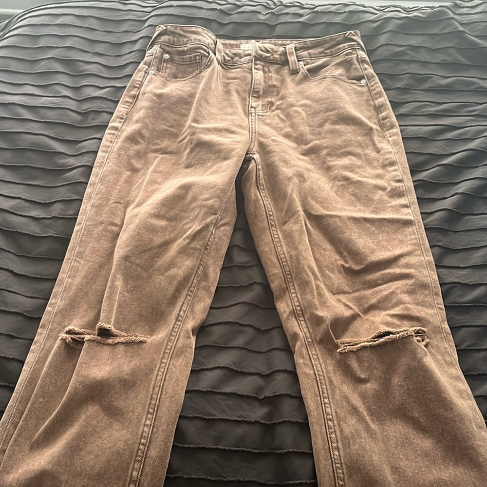 Cleo and Wolf high rise straight leg jean